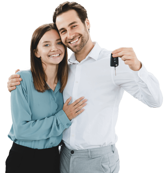 family-holding-car-keys-after-buying-new-automobile